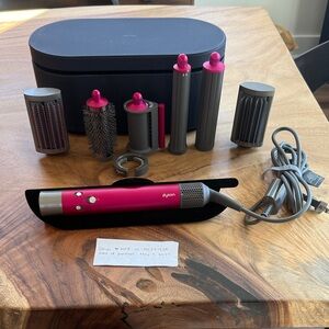 Like New Dyson Hair Tool Set in Pink and Gray